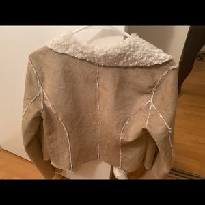 Petite vintage suede small throw over jacket